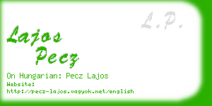 lajos pecz business card